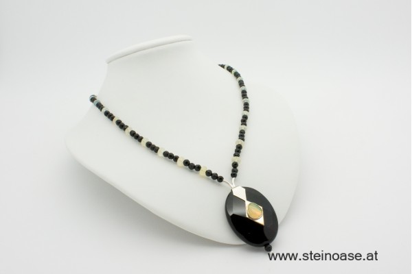 Kette Opal & Onyx "Exclusiv"